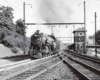 Philadelphia–Jersey City hourly train eastbound at Jenkintown, Pa., August 1946.