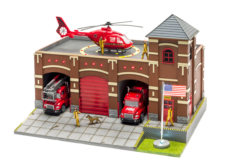 Menards O gauge fire station no. 9