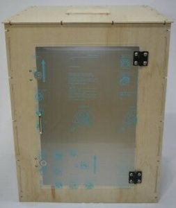 wood and metal 3-D printer enclosure