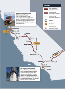 Map of California High Speed Rail project