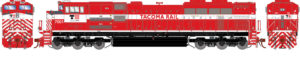 front, back, and side view of locomotive