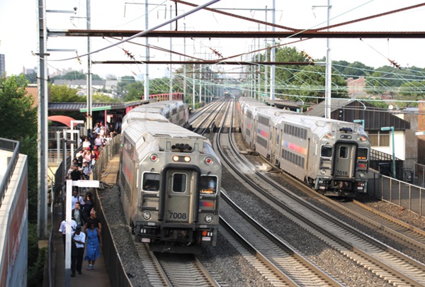 Trains at station