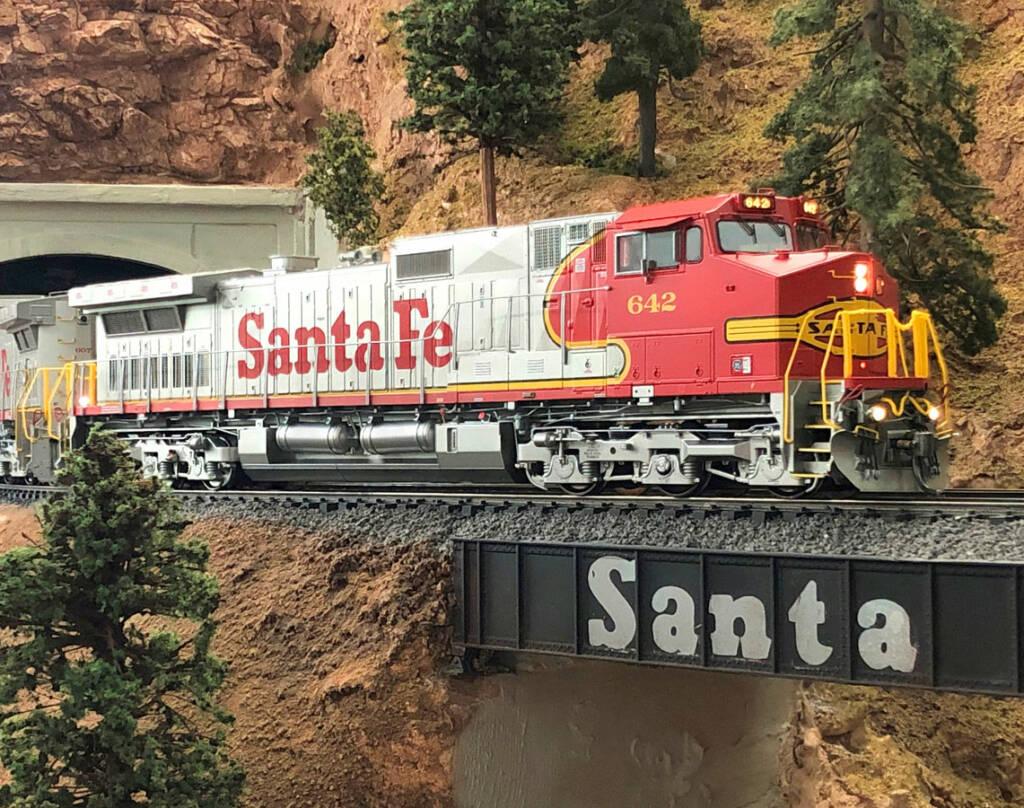 John Vavra’s photo of his HO scale Santa Fe layout