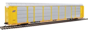 Enclosed auto flatcar