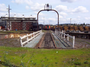 Union Pacific's Brooklyn Yard turntable in East Portland