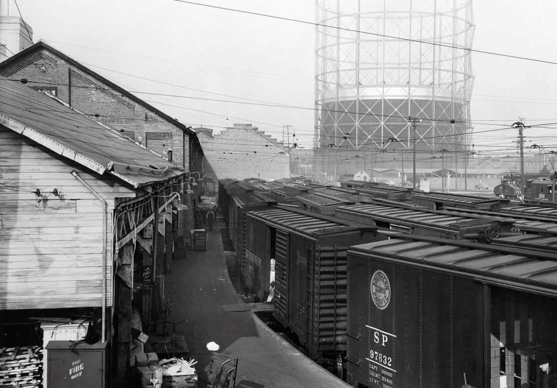 Boxcars at freight house