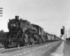 Steam locomotive on freight train