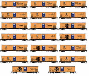 Twenty refrigerator cars