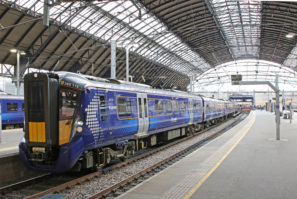 Electric multiple unit trainset in trainshed