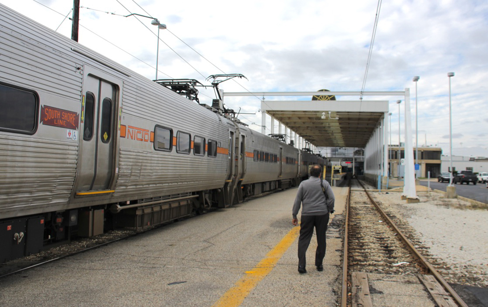 Train at station platform