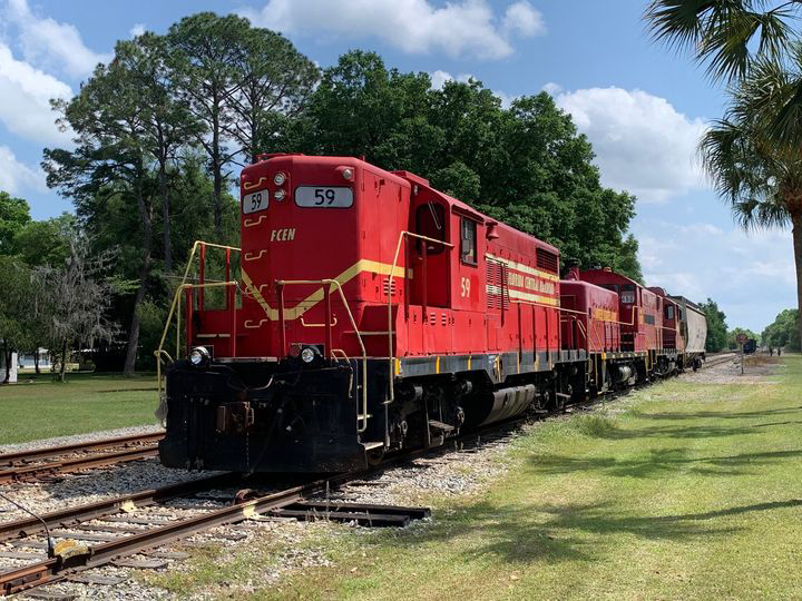 Red locomotive