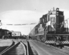 Road-switcher diesel locomotive with short passenger train