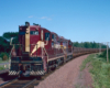 Road-switcher diesel locomotives with freight train