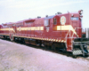 Two road-switcher diesel locomotives