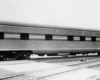 Streamlined passenger car broadside image.