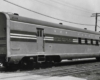 Streamlined passenger car broadside image.