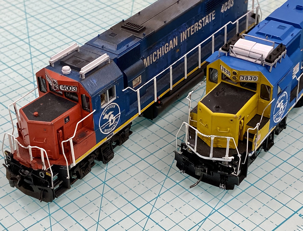 Two diesel locomotives