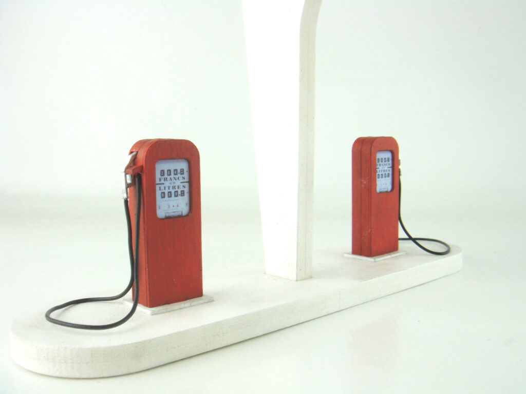 Two model gas pumps