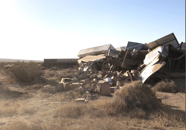 Damaged intermodal cars and containers