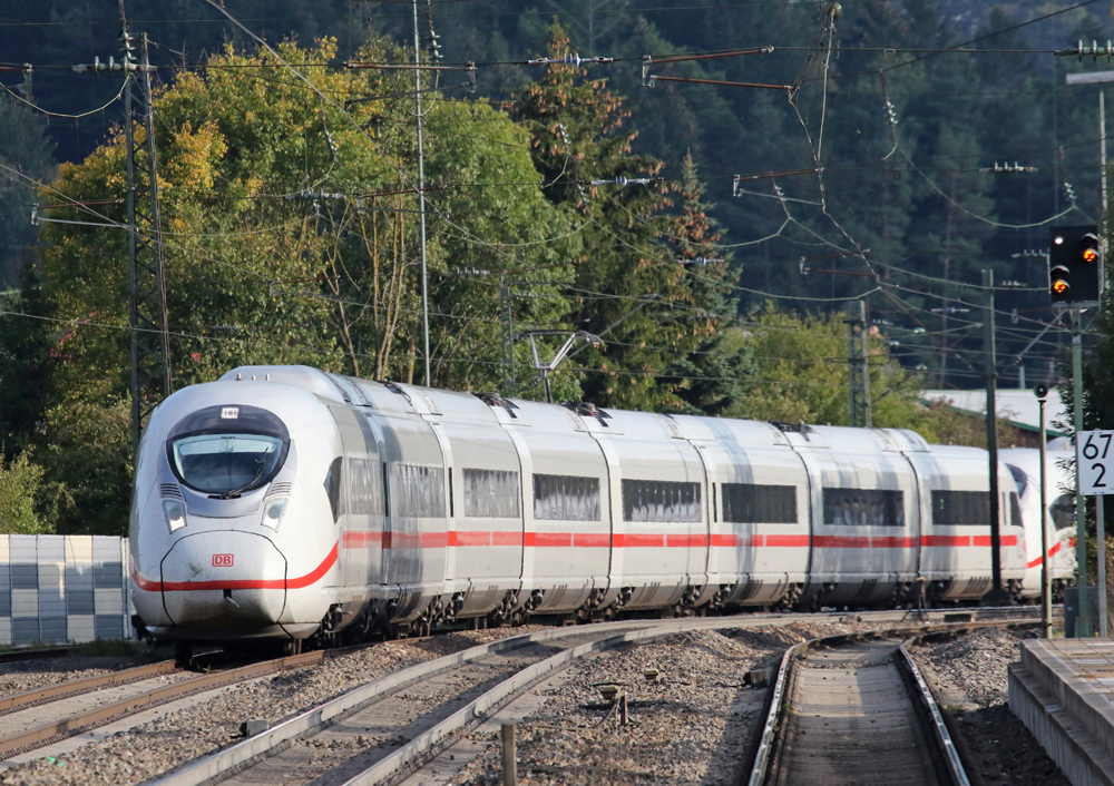 German high speed train rounds curve