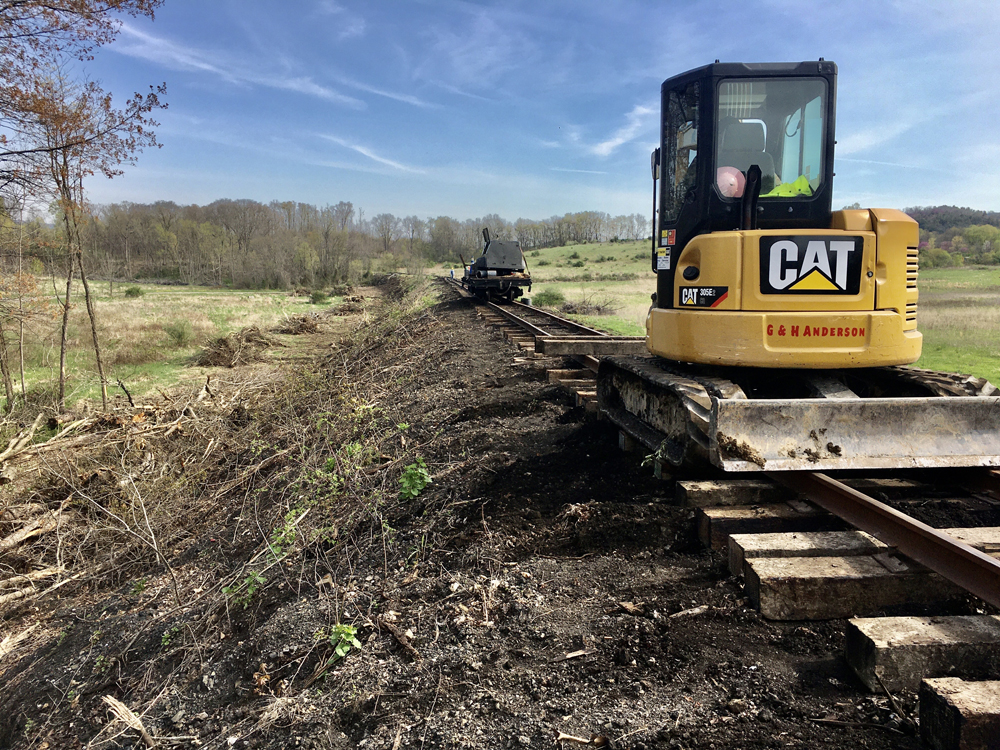 Tractor working on tracks