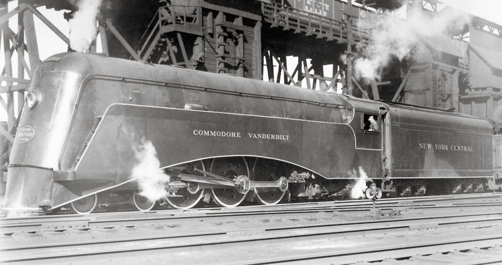 Streamlined 4-6-4 steam locomotive 