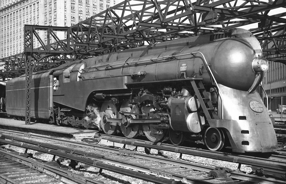 Streamlined 4-6-4 steam locomotive