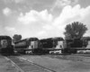 Four road-switcher diesel locomotives