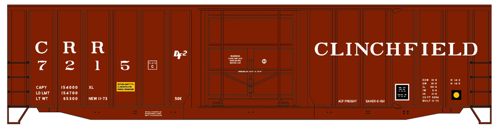 50-foot boxcar with exterior posts