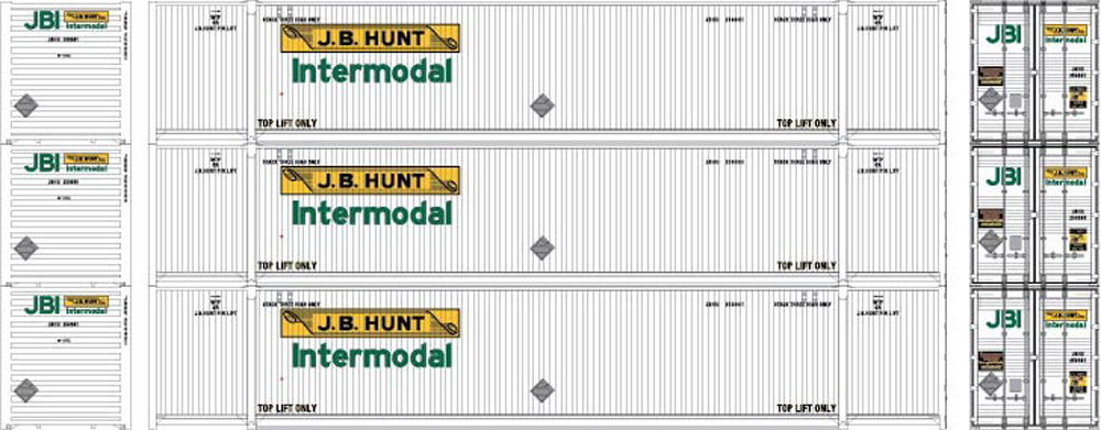 JB Hunt Intermodal 53-foot CIMC intermodal container.