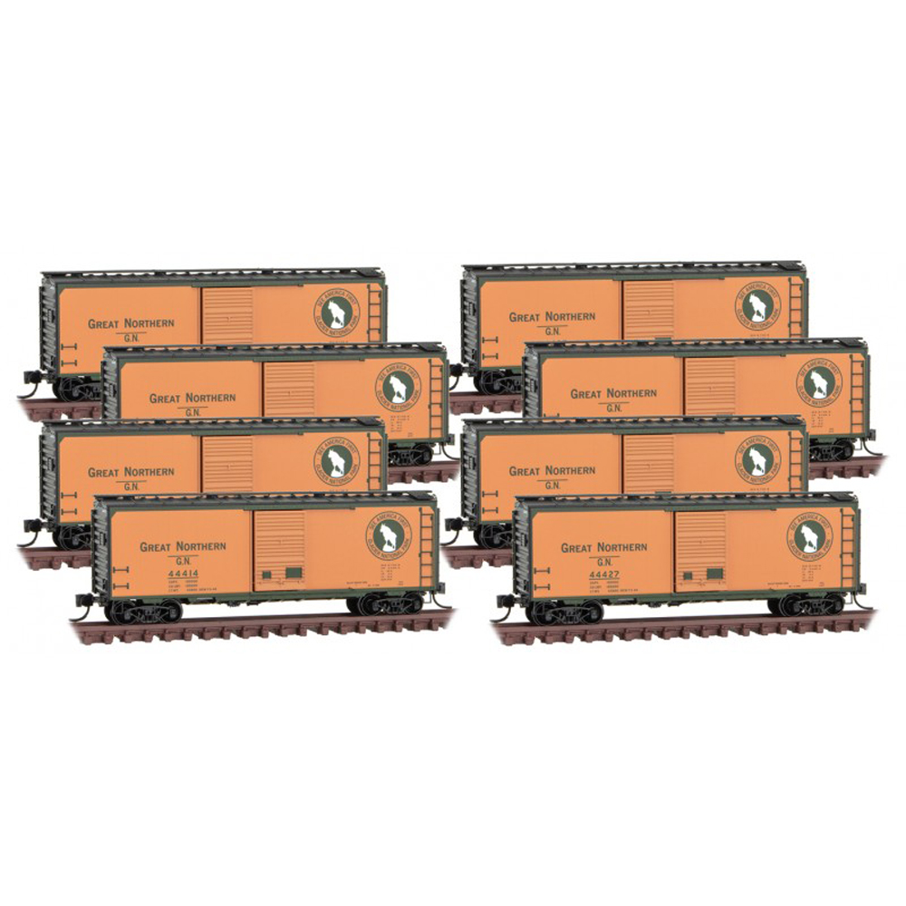 Eight boxcars