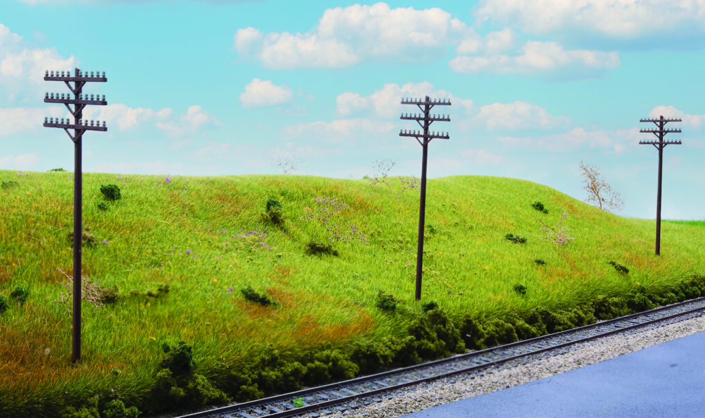 Telegraph poles along a street