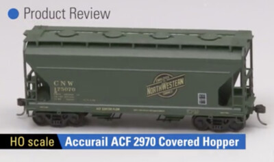 Accurail HO scale American Car & Foundry 2,970-cubic-foot capacity two-bay Center Flow covered hopper kit