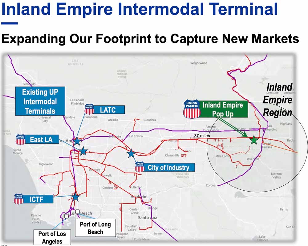 Map of southern California rail facilities