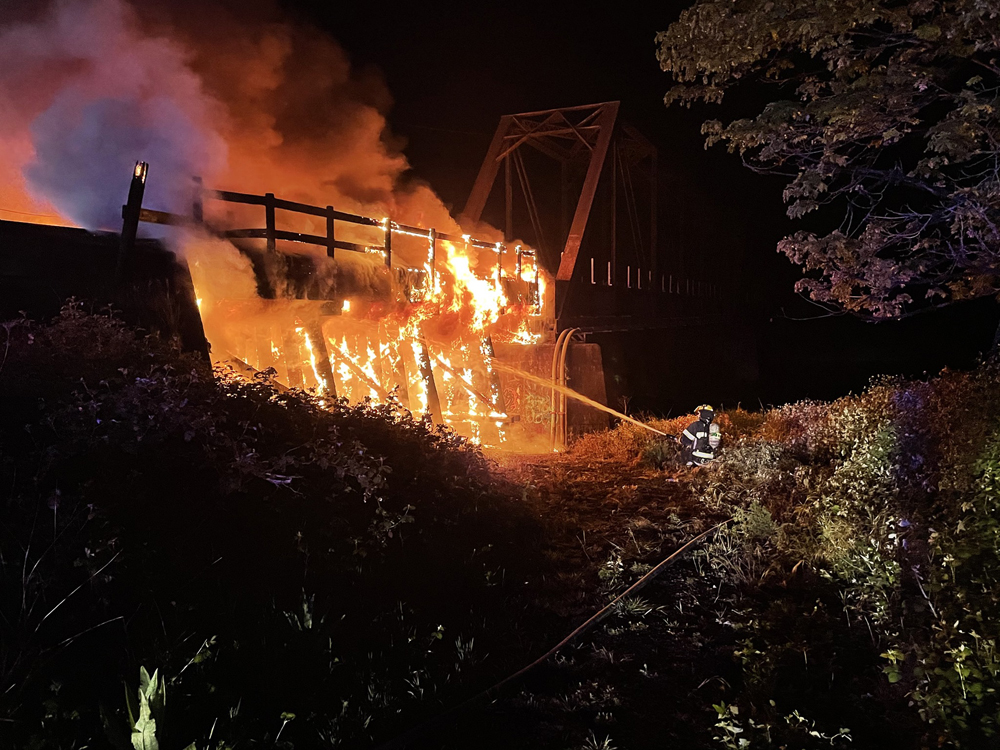Burning bridge