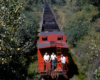 Caboose at rear of freight train