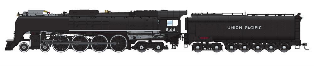 Broadway Limited Imports HO scale Union Pacific class FEF-3 4-8-4 steam locomotive no. 844.