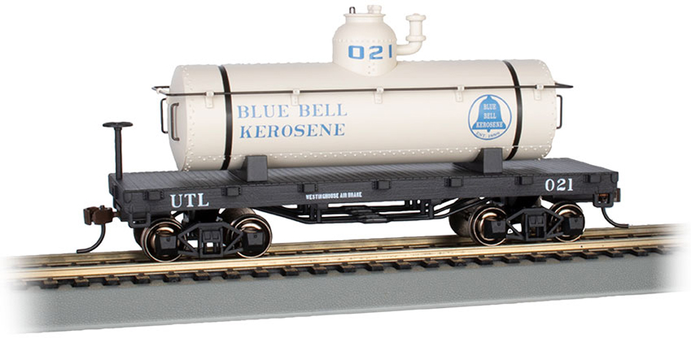 Bachmann HO scale Blue Bell Kerosene old-time tank car.