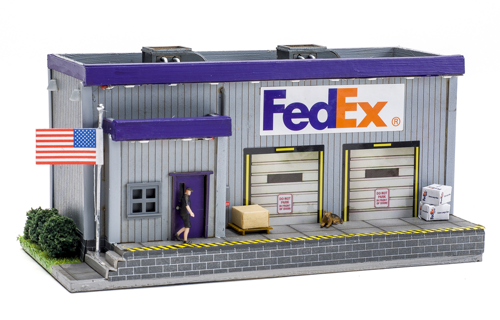 Menards HO scale FedEx freight building.