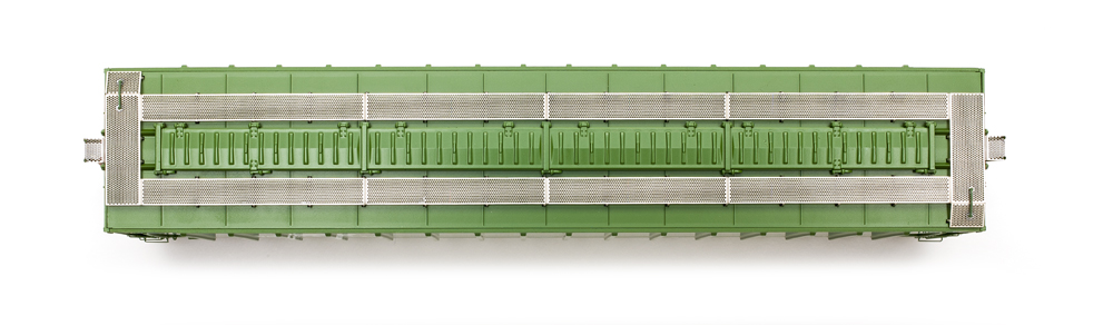 Top view of ScaleTrains.com HO scale Burlington Northern 4785 covered hopper.