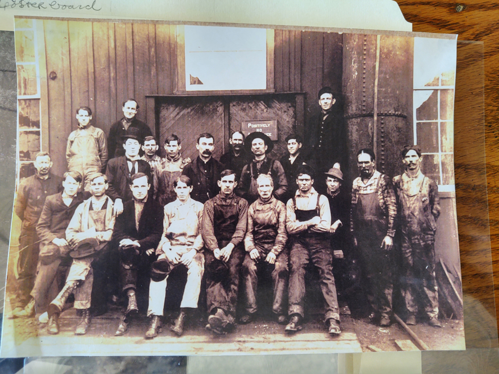 Old photo of railroad workers