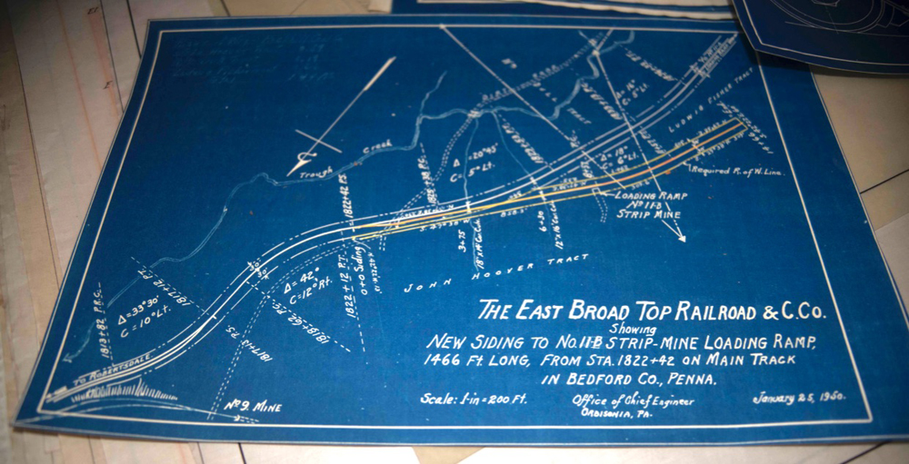 Blueprint of rail siding