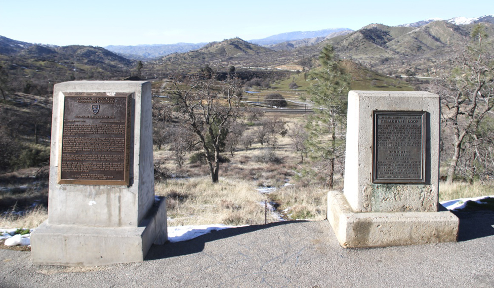 Historical markers at overlook