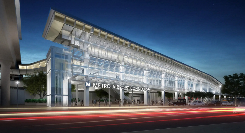 Rendering of new transit station