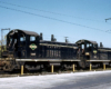 Two diesel switching locomotives