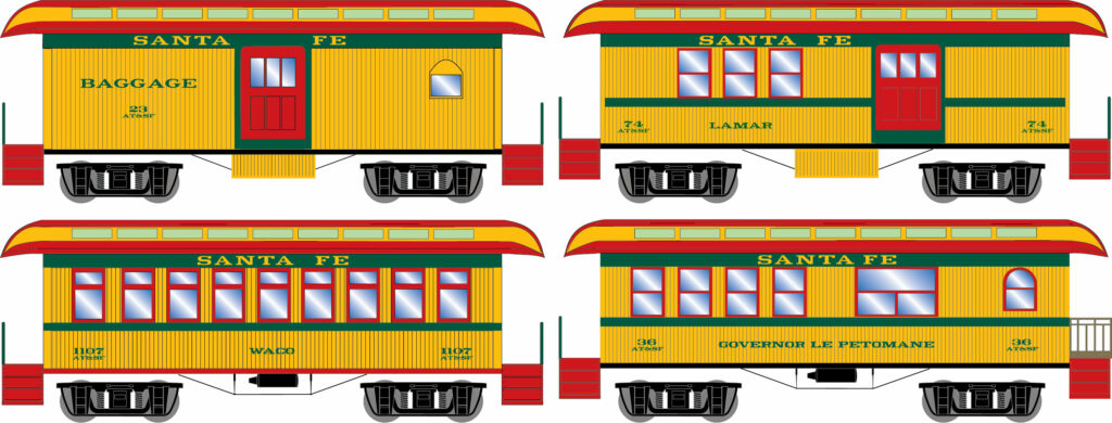 Santa Fe 34-foot Overton passenger car.