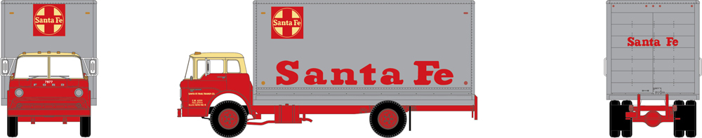 Athearn Trains Santa Fe Ford box van.