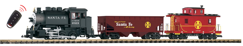 PIKO America Atchison, Topeka & Santa Fe remote-control starter set.