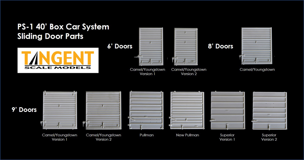 Tangent sliding door detail parts.