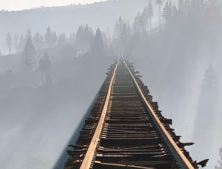 Damaged bridge